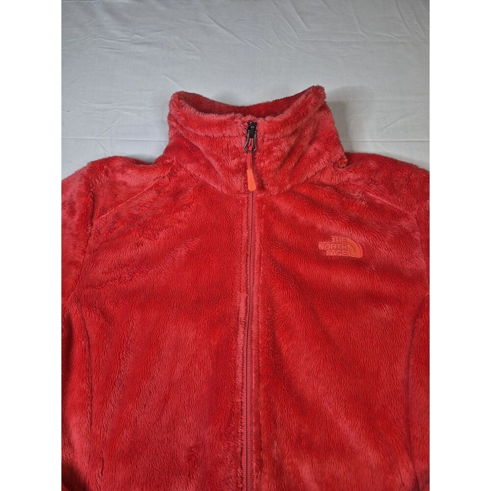 The North Face Osito Jacket Womens Size Medium Bright Red Fleece Full Zip Soft - Picture 6 of 16